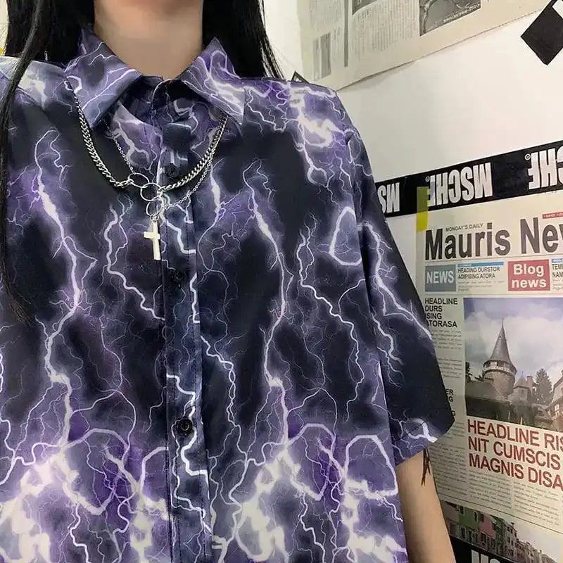 Oversized Y2K Button Up Shirt