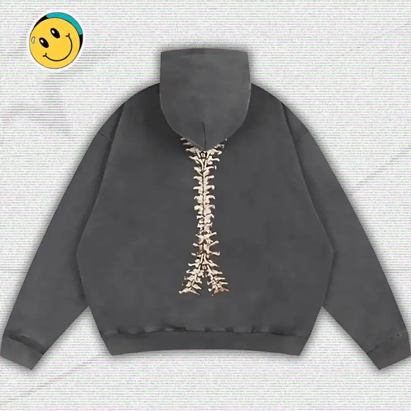 2000s Dark Skeleton Zip Up Hoodie