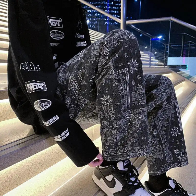 Black Bandana Jeans