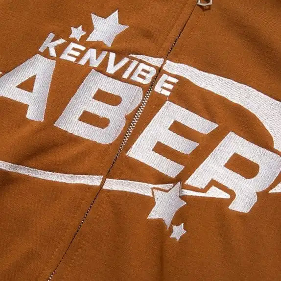 Brown Zip Up Hoodie Y2K