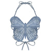 Butterfly Crop Top Y2K
