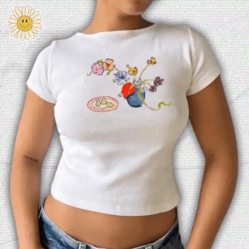 Fruit Prints Cropped T-Shirts Y2K