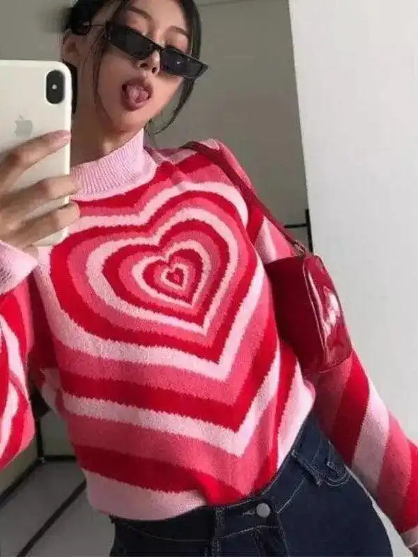 Heart Sweater Y2K