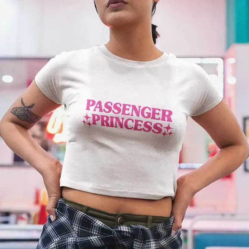 Letter Print Y2K Crop Top