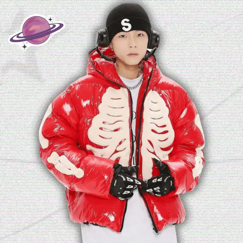 Skeleton Zip Up Hoodie Y2K