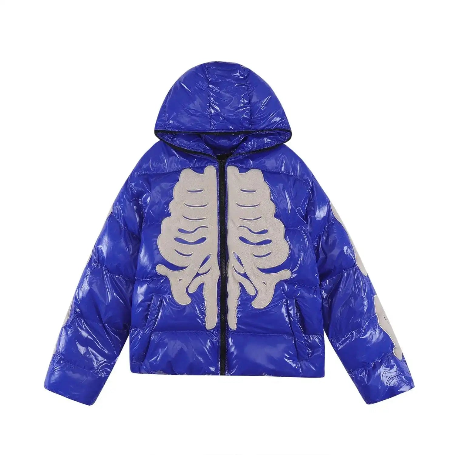 Skeleton Zip Up Hoodie Y2K