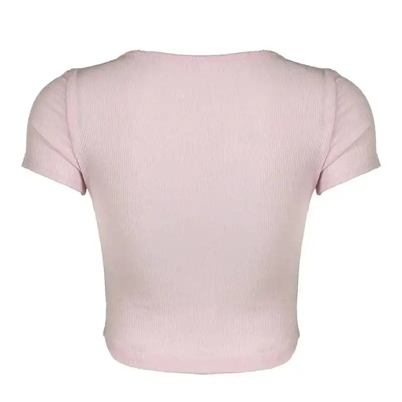 Square Collar Y2K Crop Top