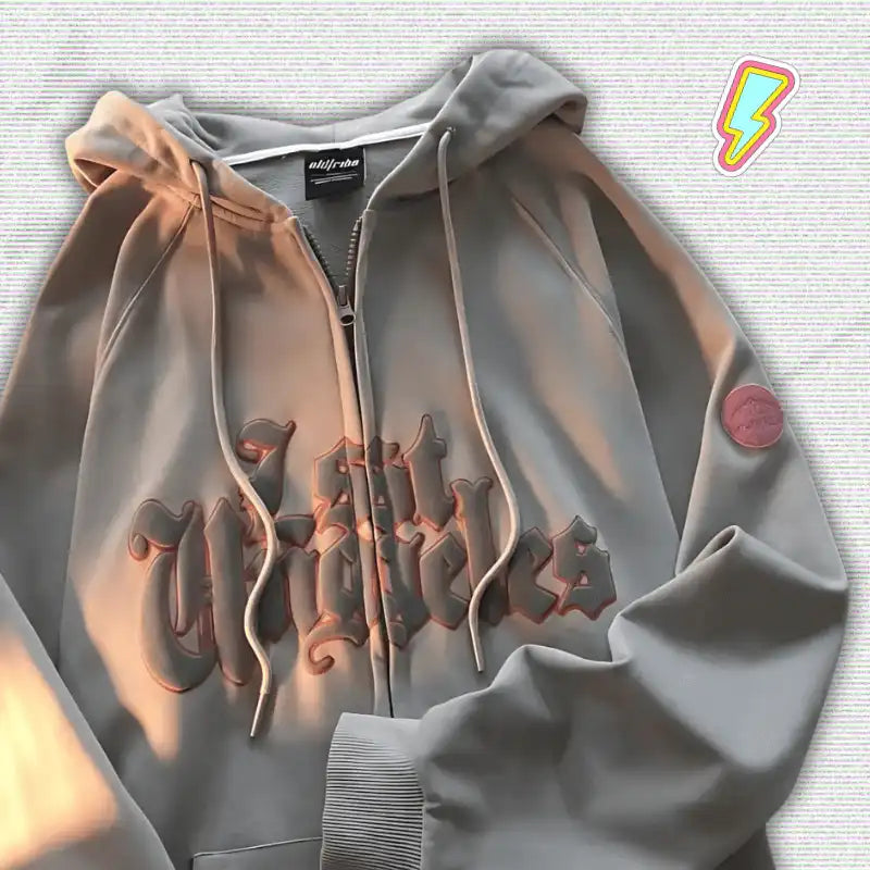 Vintage Zip Up Hoodie Y2K