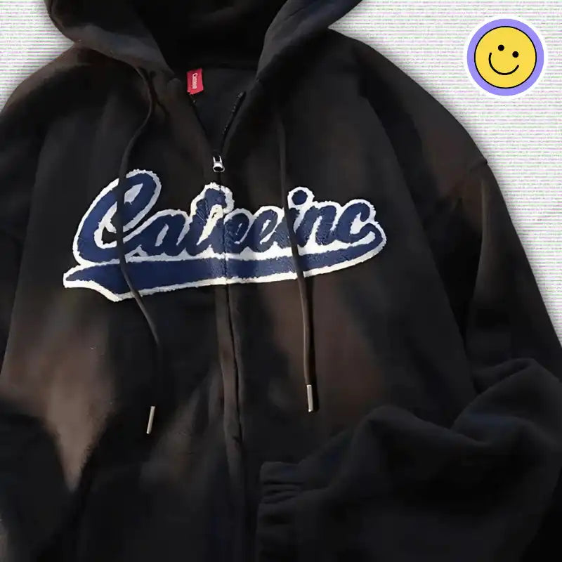 Vintage Zip Up Hoodie Y2K