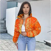 Y2K Bandana Print Puffer Jacket