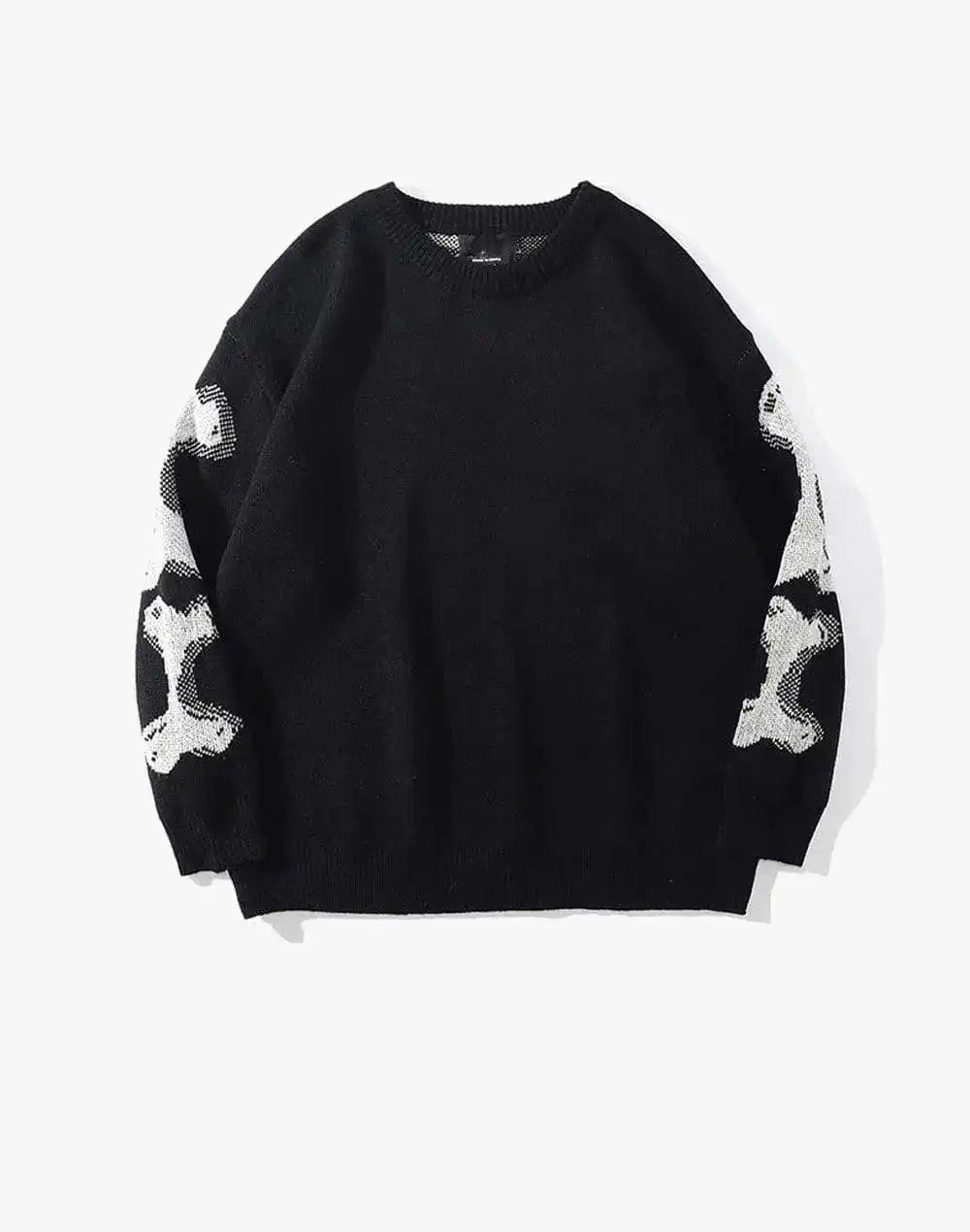Y2K Bone Print Sweater