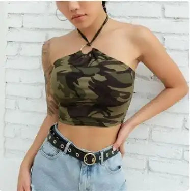 Y2K Cammo Crop Top