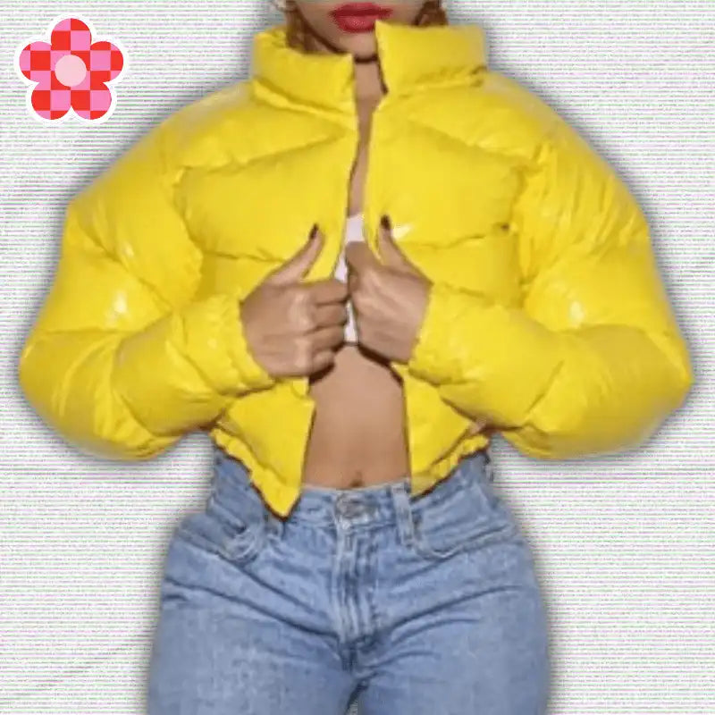 Y2K Cropped Bubble Down Coats