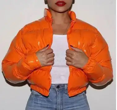 Y2K Cropped Bubble Down Coats