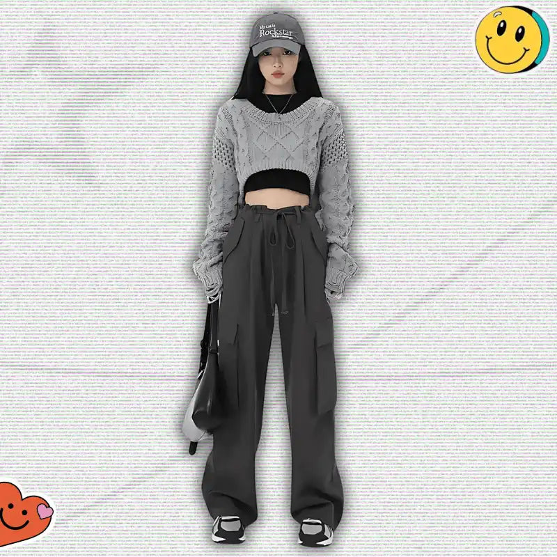 Y2K Cropped Sweater