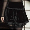 Y2K Cross Black Skirt