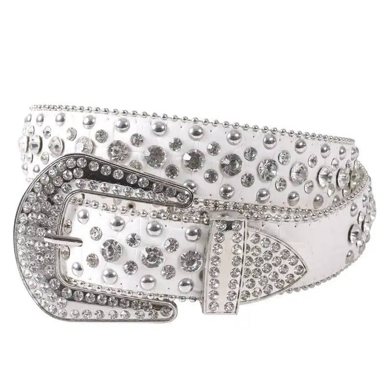 Y2K Diamond Designer Belt