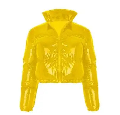 Y2K Faux Leather Cropped Coats