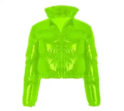 Y2K Faux Leather Cropped Coats