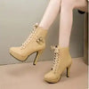 Y2K Lace Up Ankle Boots