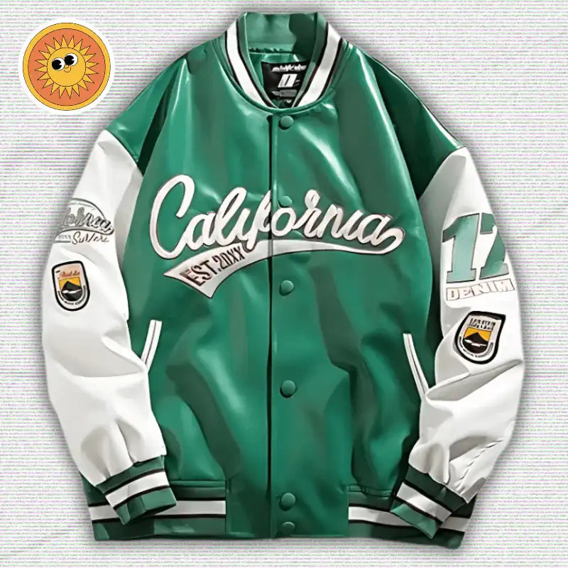 Y2K Leather Varsity Jacket