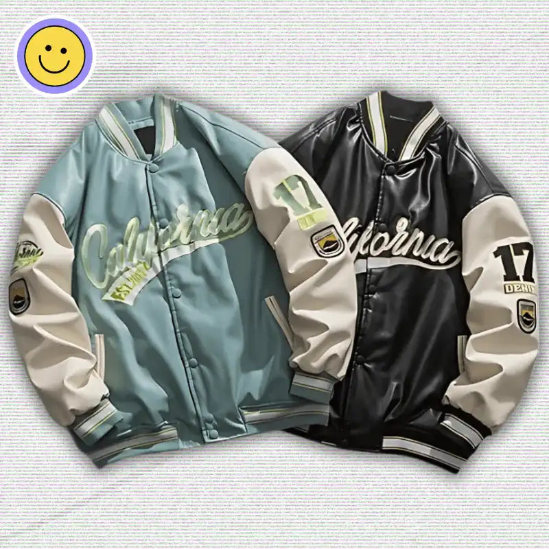 Y2K Leather Varsity Jacket