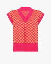 Y2K Plaid Knit Vest