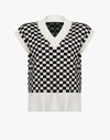 Y2K Plaid Knit Vest
