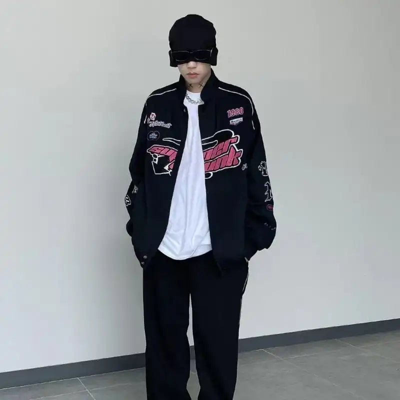 Y2K Plus Size Varsity Jacket