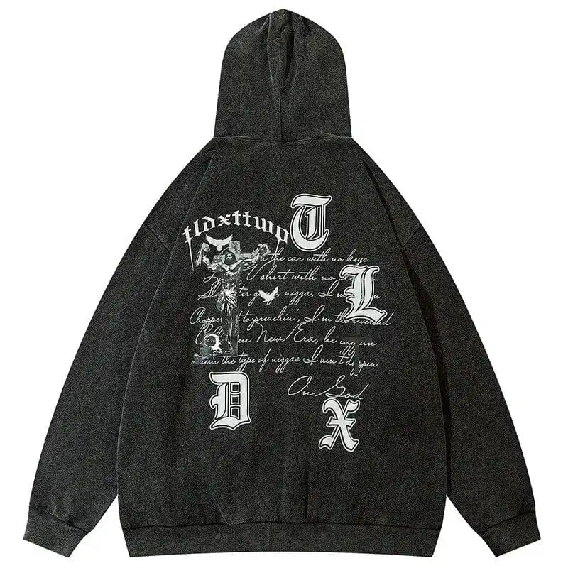 Y2K Saint Cross Hoodie
