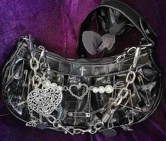 Y2K Silver Heart Purse