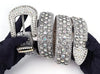Y2K Silver Rhinestone Belt