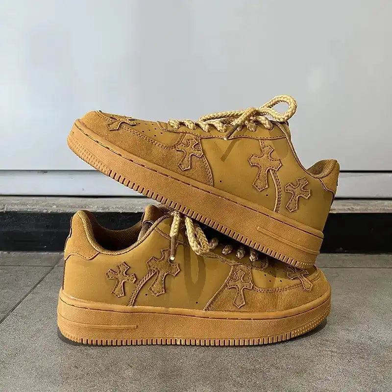 Y2K Wheat Cross Sneakers