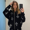 Y2K Rhinestone Cross Jacket